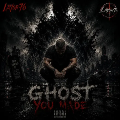 Ghost You Made single cover — a hooded figure in a haze of white distress marks and scratches