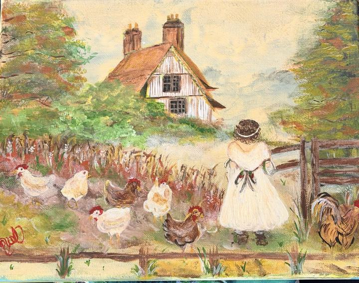 Keeper of the Homestead, acrylic painting by JanieBee